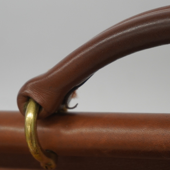 Auth Coach Briefcase 5266 Leather Brown Gold metal - Picture 8 of 12